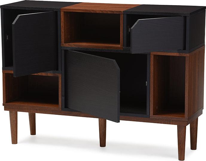 Wholesale Interiors Buffets & Cabinets - Anderson Mid-century Retro Modern Oak and Espresso Wood Sideboard Storage Cabinet