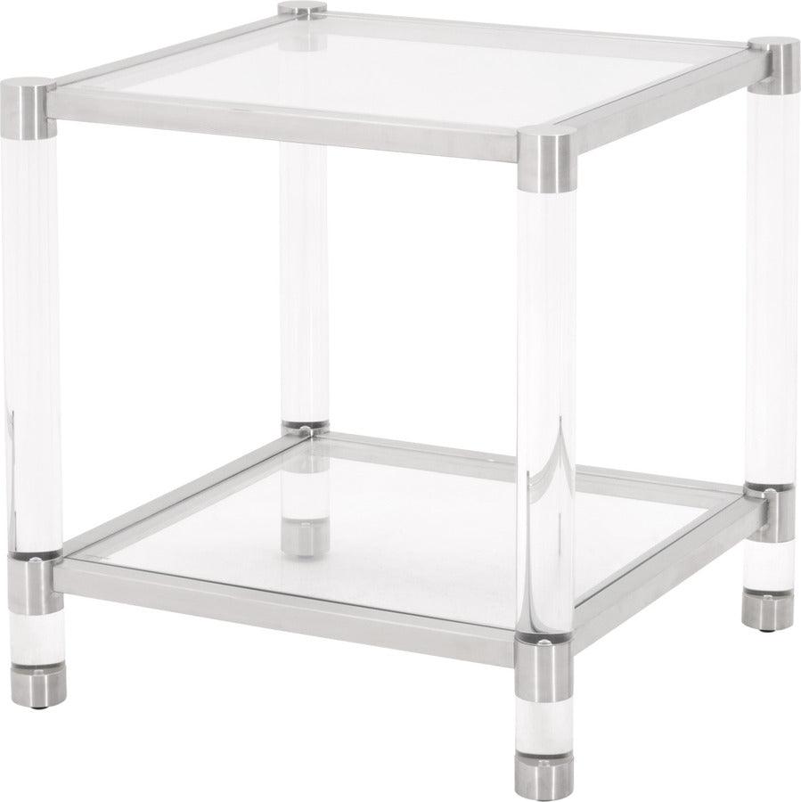 Essentials For Living Side & End Tables - Nouveau End Table Lucite & Clear Glass