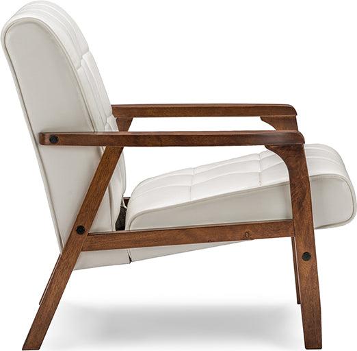 Wholesale Interiors Accent Chairs - Mid-Century Masterpieces Club Chair - White