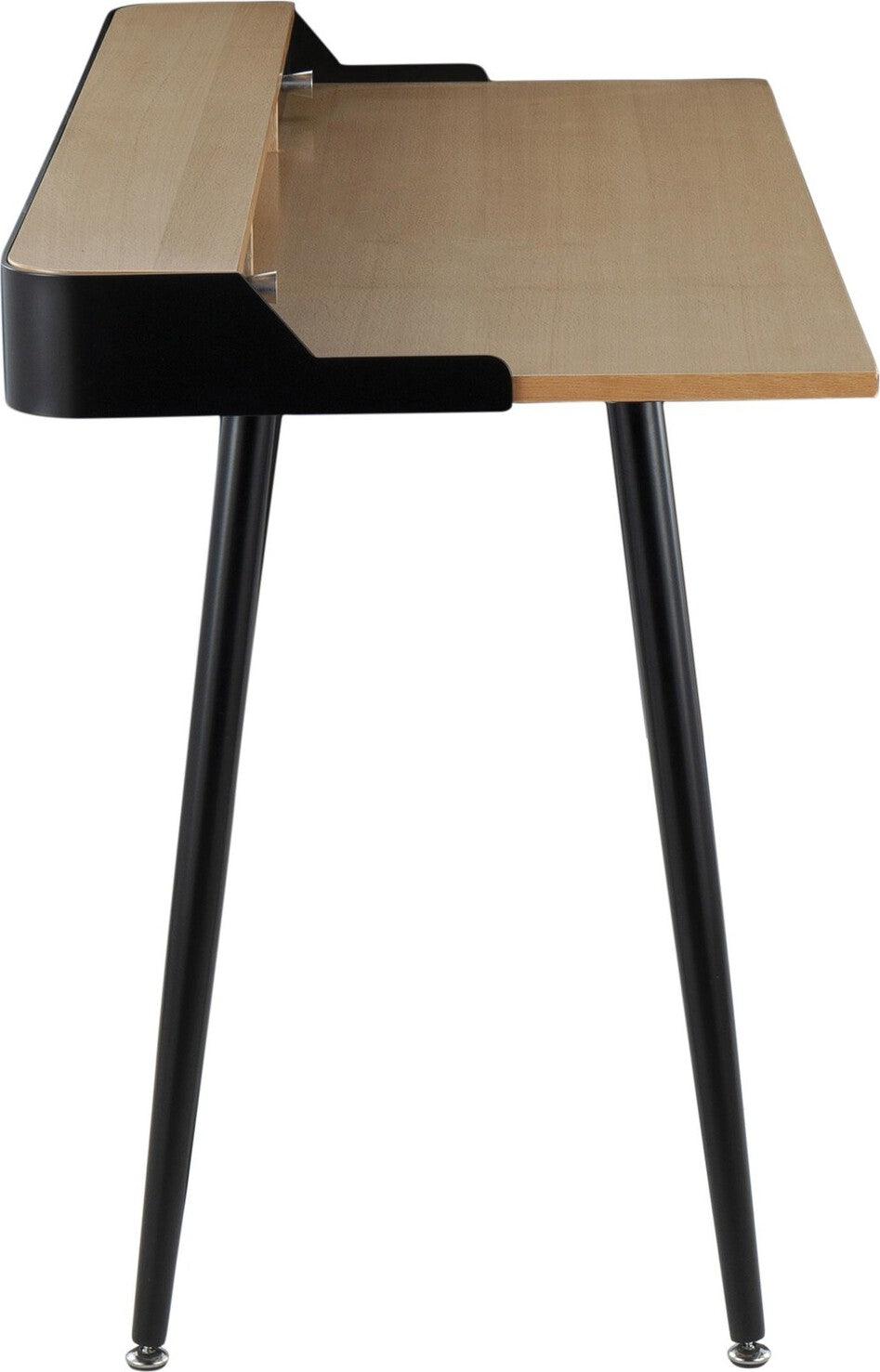 Lumisource Desks - Harvey Desk Black & Natural