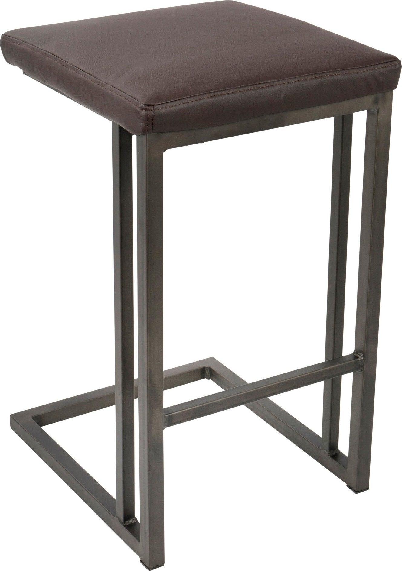 Lumisource Barstools - Roman Counter Stool Antique & Espresso (Set of 2)