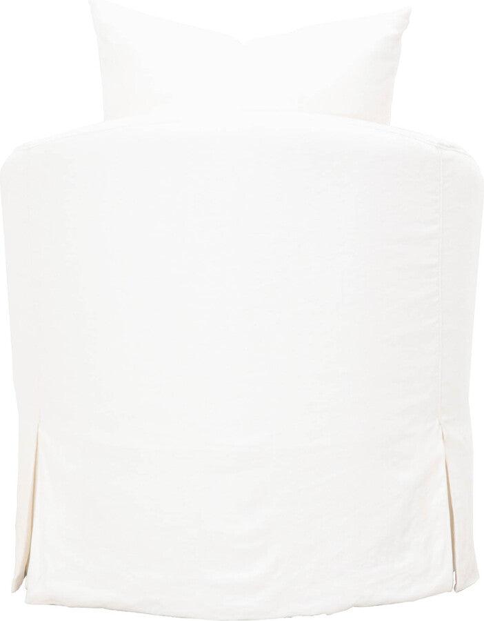 Essentials For Living Accent Chairs - Faye Slipcover Swivel Club Chair Cream Crepe