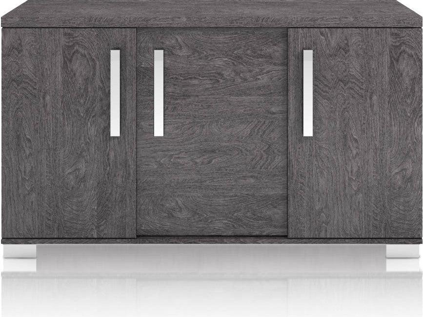 Essentials For Living TV & Media Units - Noble Sideboard Gray Birch High Gloss & Chrome
