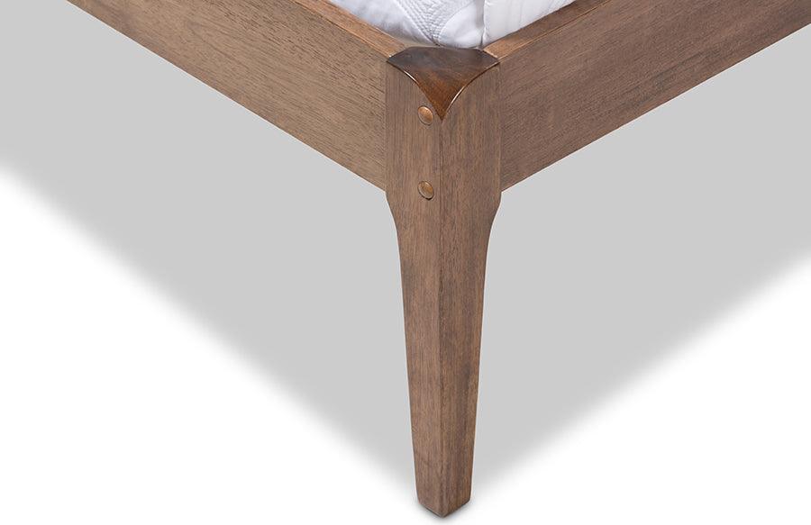 Wholesale Interiors Beds - Clifford King Bed Light Gray/Walnut Brown
