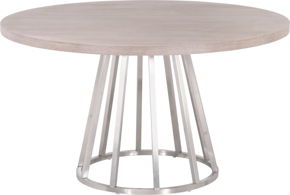 Essentials For Living Dining Tables - Turino 54" Round Dining Table Wood Top Natural Gray Acacia