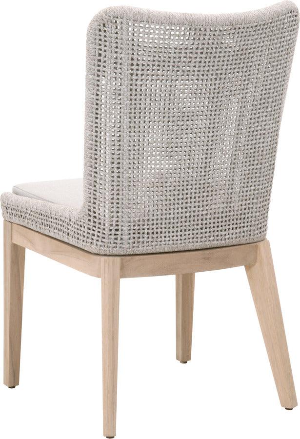 Essentials For Living Outdoor Dining Chairs - Mesh Outdoor Dining Chair Gray Teak ( Set of 2 )