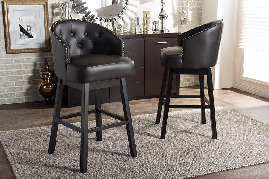 Wholesale Interiors Barstools - Avril Bar Stool Brown (Set of 2)