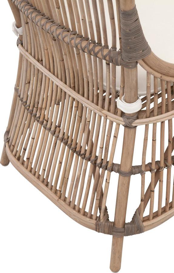 Essentials For Living Dining Chairs - Spindle Dining Chair Matte Gray Rattan & Matte Gray Binding