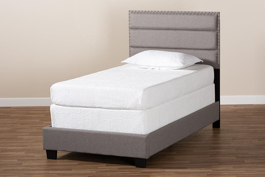 Wholesale Interiors Beds - Ansa Twin Bed Gray & Black