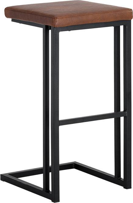 SUNPAN Barstools - Boone Barstool - Black - Bravo Cognac (Set of 2)