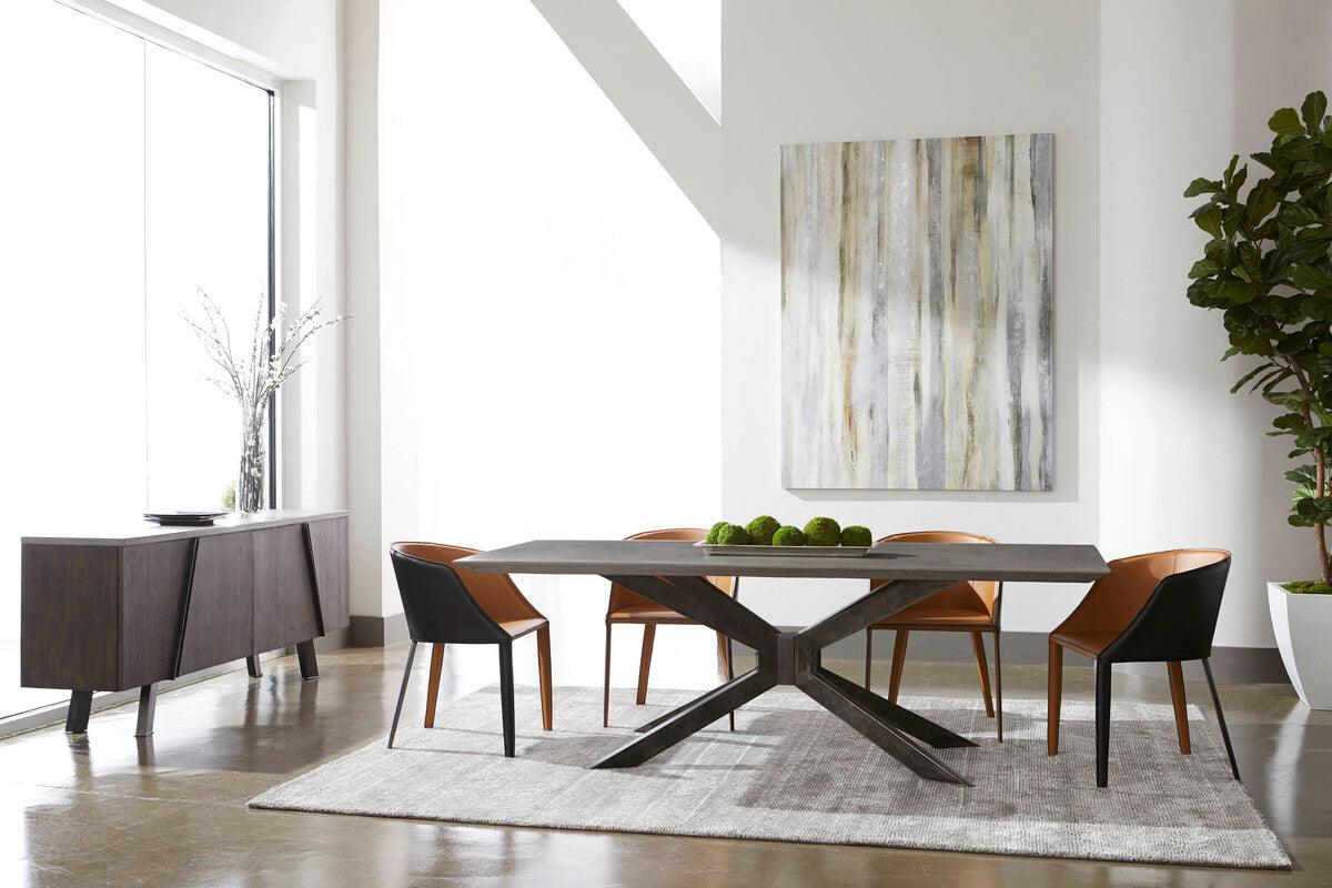 Essentials For Living Dining Tables - Industry Rectangle Dining Table Ash Gray & Distressed Black