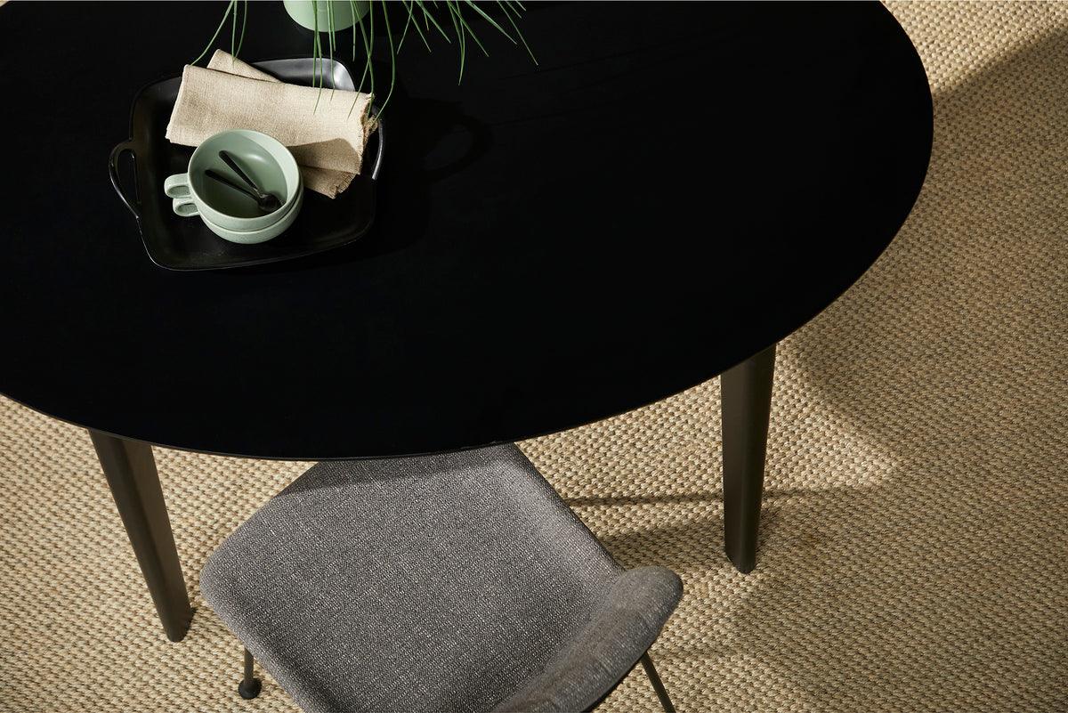 Euro Style Dining Tables - Atle 54"x34" Oval Dining Table in Matte Black