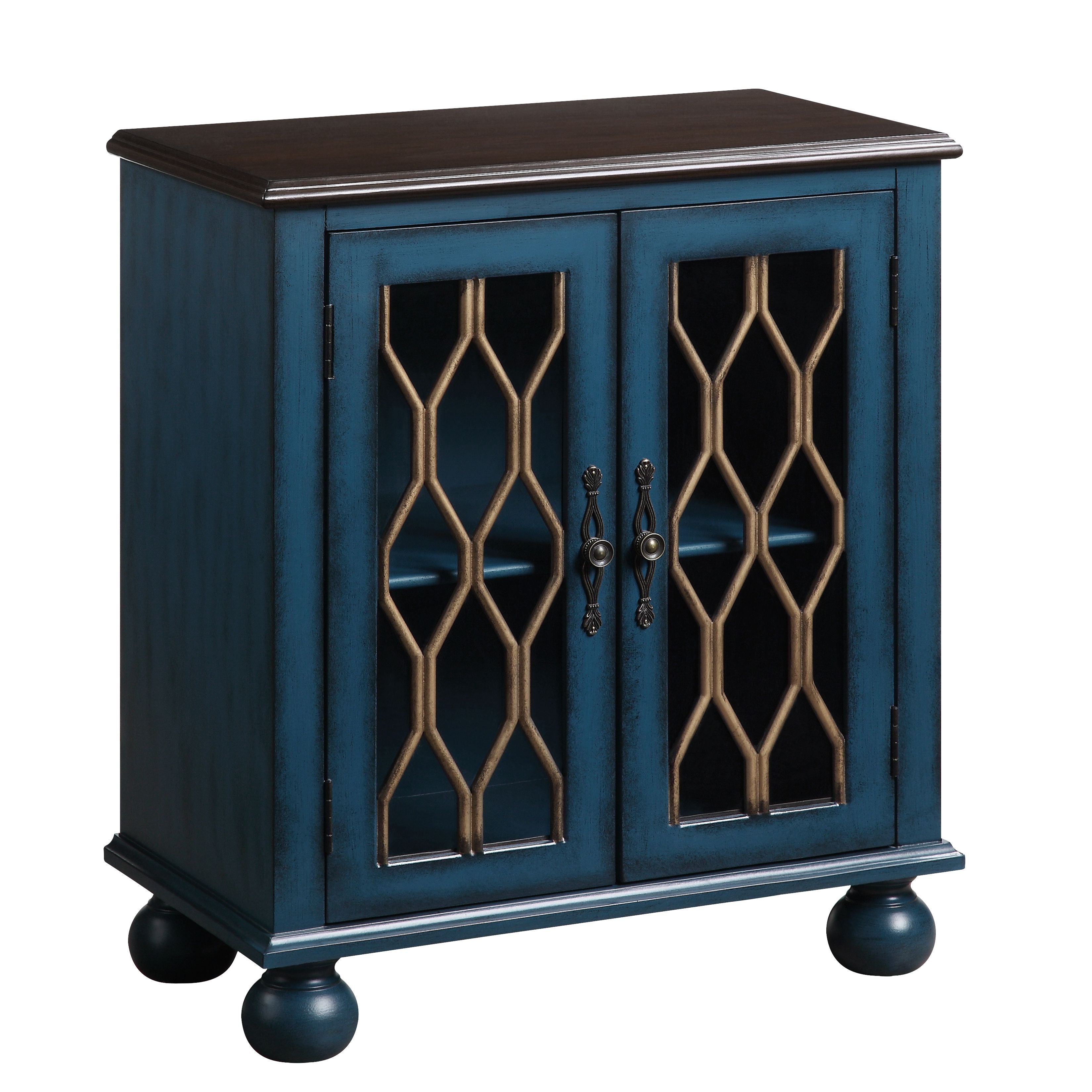 ACME Furniture Coffee Tables - ACME Lassie Console Table, Antique Blue Finish