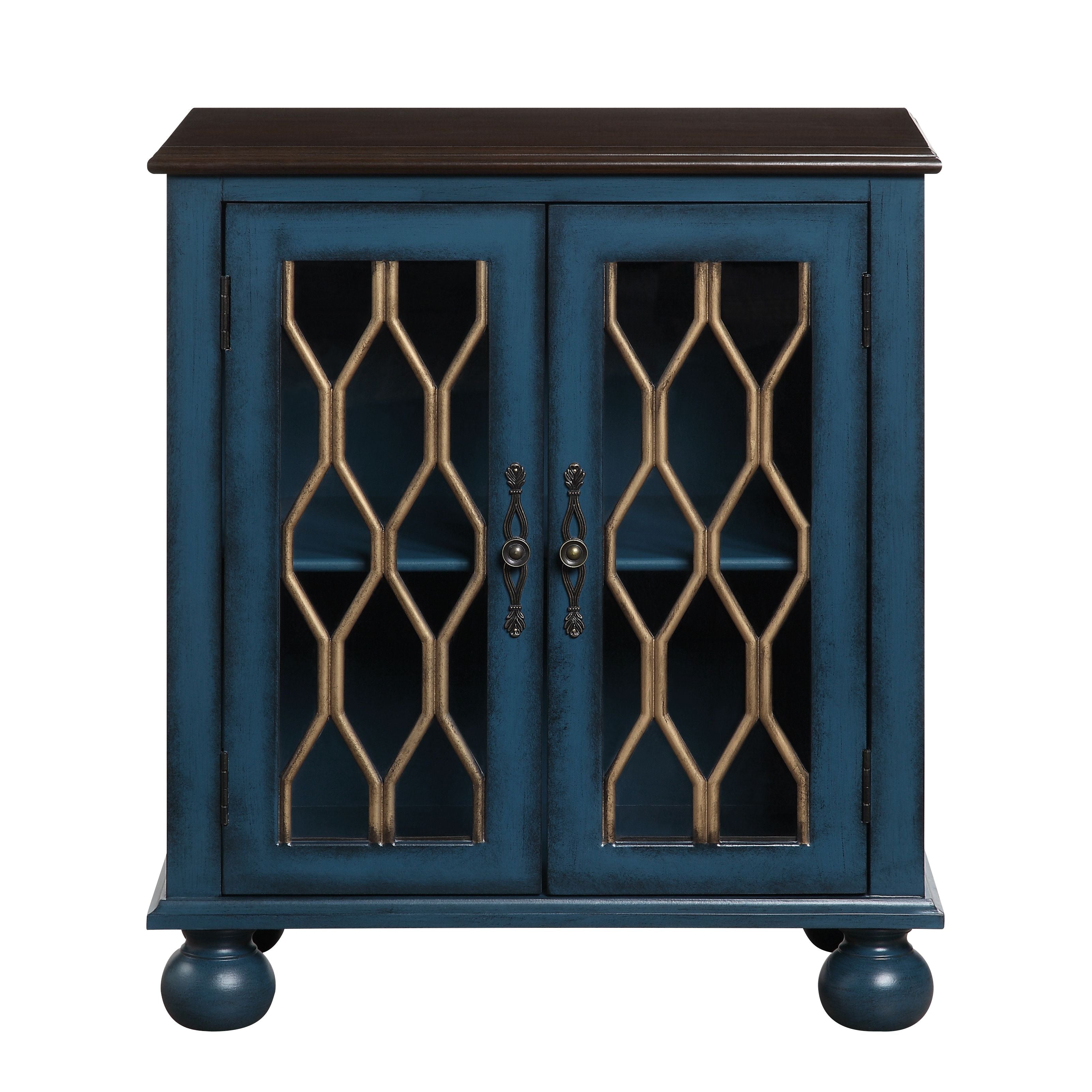 ACME Furniture Coffee Tables - ACME Lassie Console Table, Antique Blue Finish