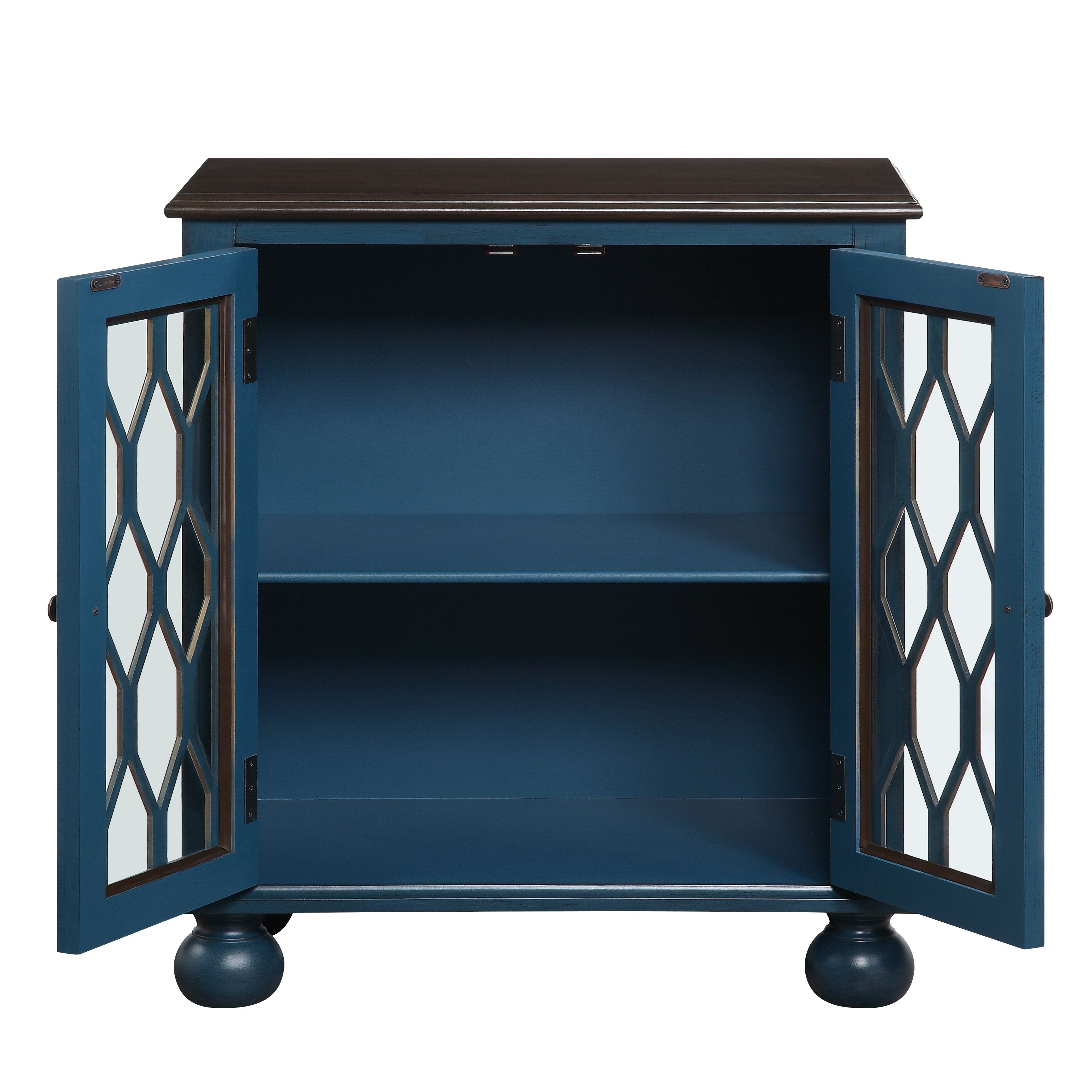 ACME Furniture Coffee Tables - ACME Lassie Console Table, Antique Blue Finish