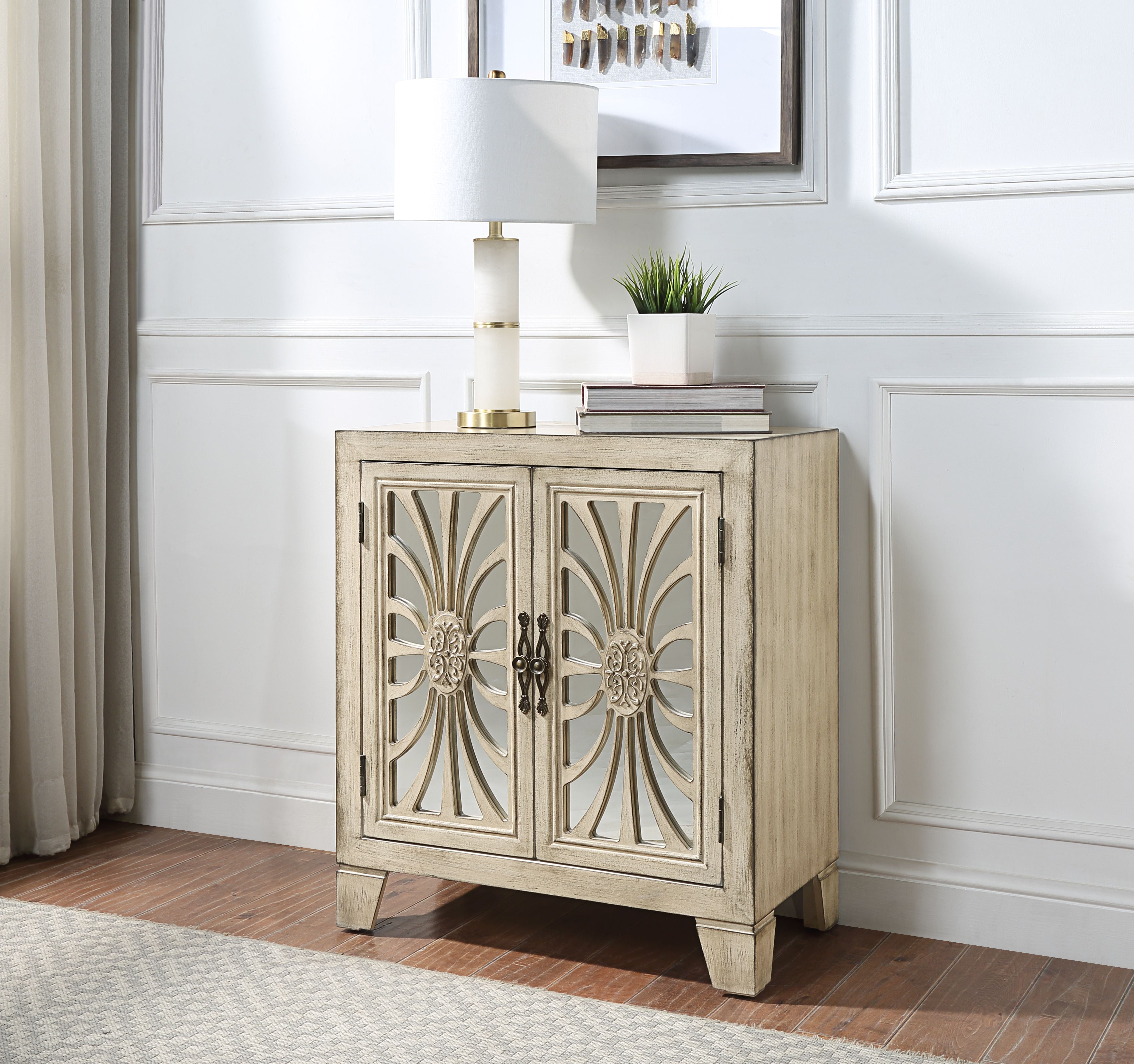 ACME Furniture Coffee Tables - ACME Nalani Console Table, Antique White