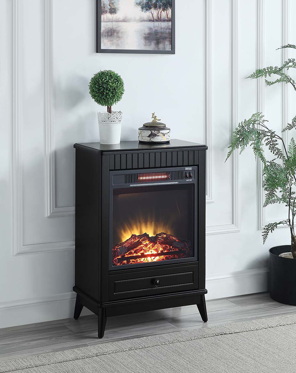 ACME Fireplaces - ACME Hamish Fireplace, Black Finish