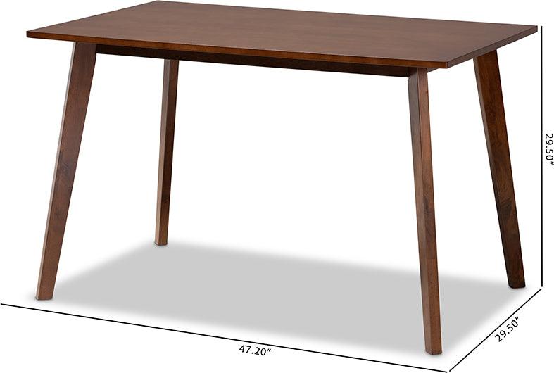 Wholesale Interiors Dining Tables - Britte Modern Transitional Walnut Finished Rectangular Wood Dining Table Walnut