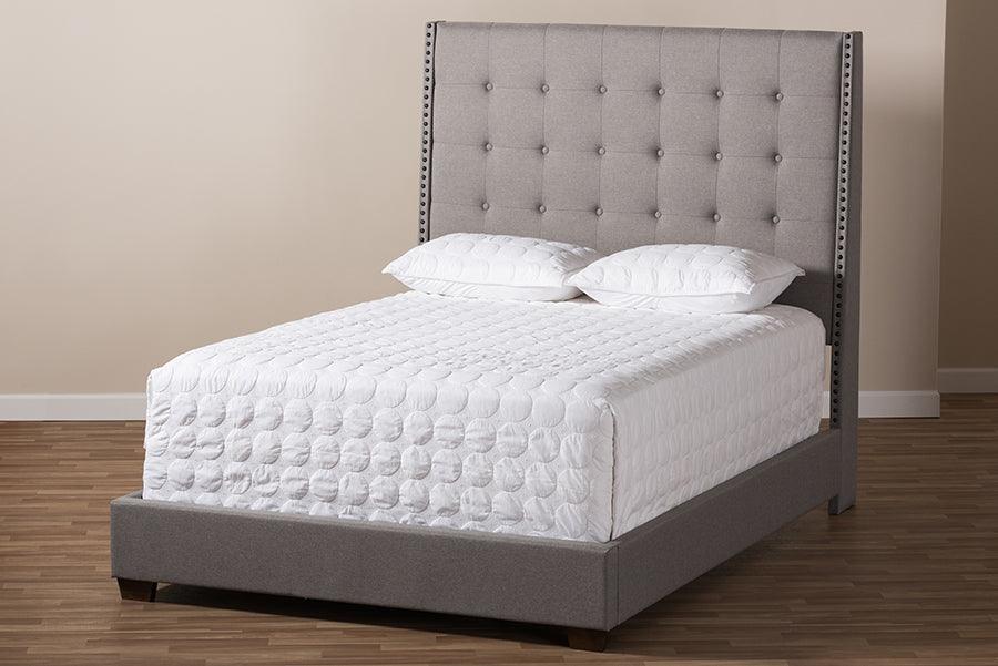 Wholesale Interiors Beds - Georgette Queen Bed Light Gray