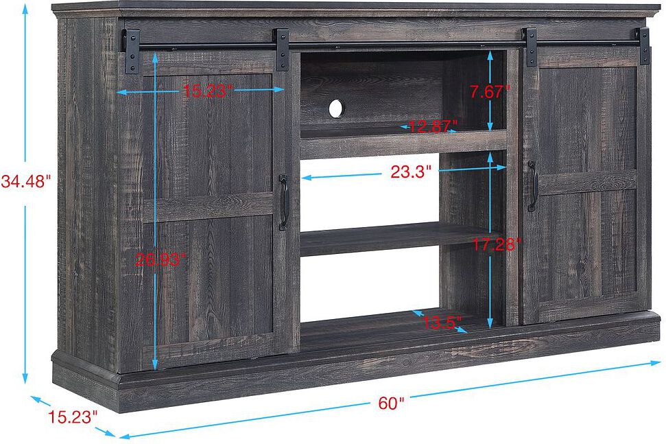 Manhattan Comfort TV & Media Units - Myrtle 60" TV Stand in Heavy Brown