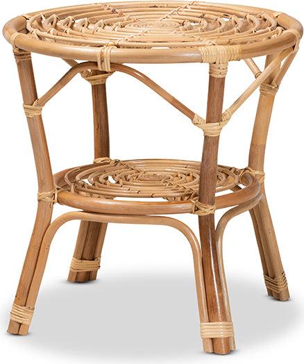 Wholesale Interiors Coffee Tables - Cariel Modern Bohemian Natural Brown Rattan Coffee Table