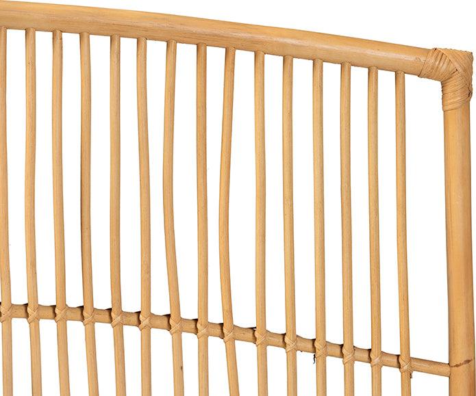 Wholesale Interiors Headboards - Malvina Modern Bohemian Natural Brown Rattan Queen Size Wall-mount Headboard