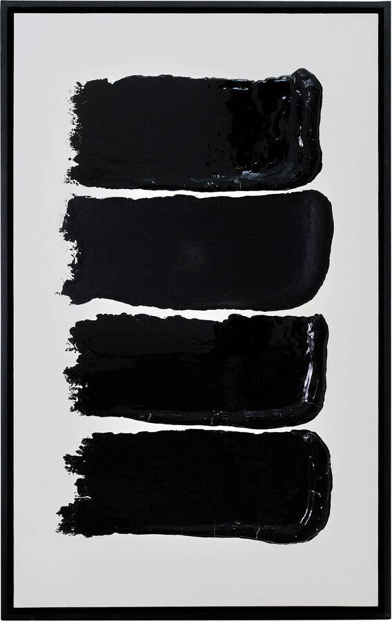 Sagebrook Home Wall Art - 35X59Hand Painted Black Resin Ingot Box