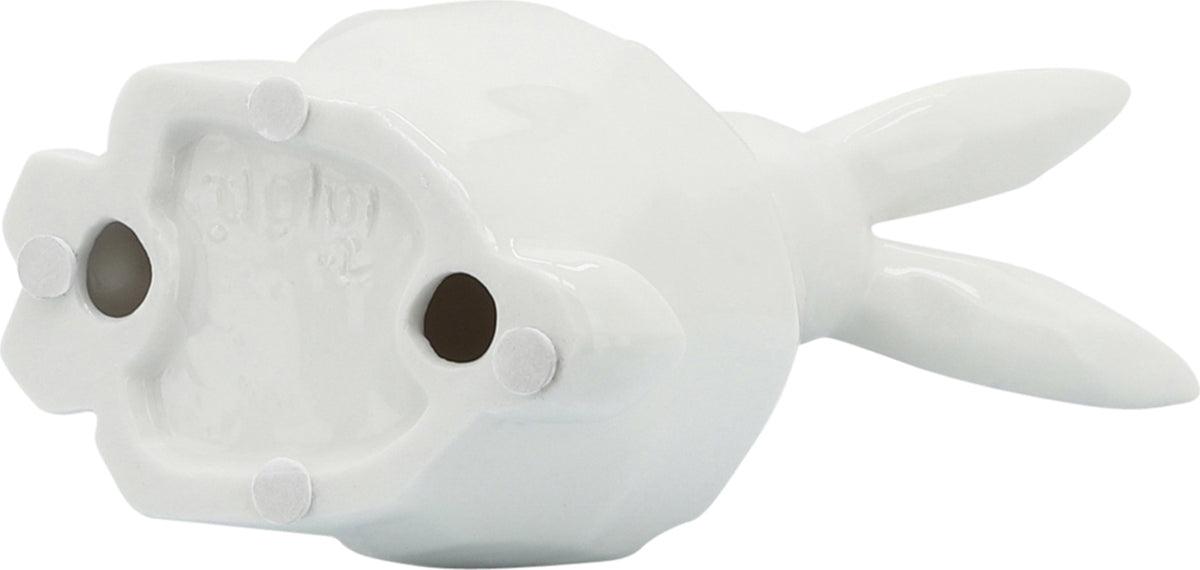 Sagebrook Home Decorative Objects - Ceramic 9"H Bunny W/ Glasses White & Gold