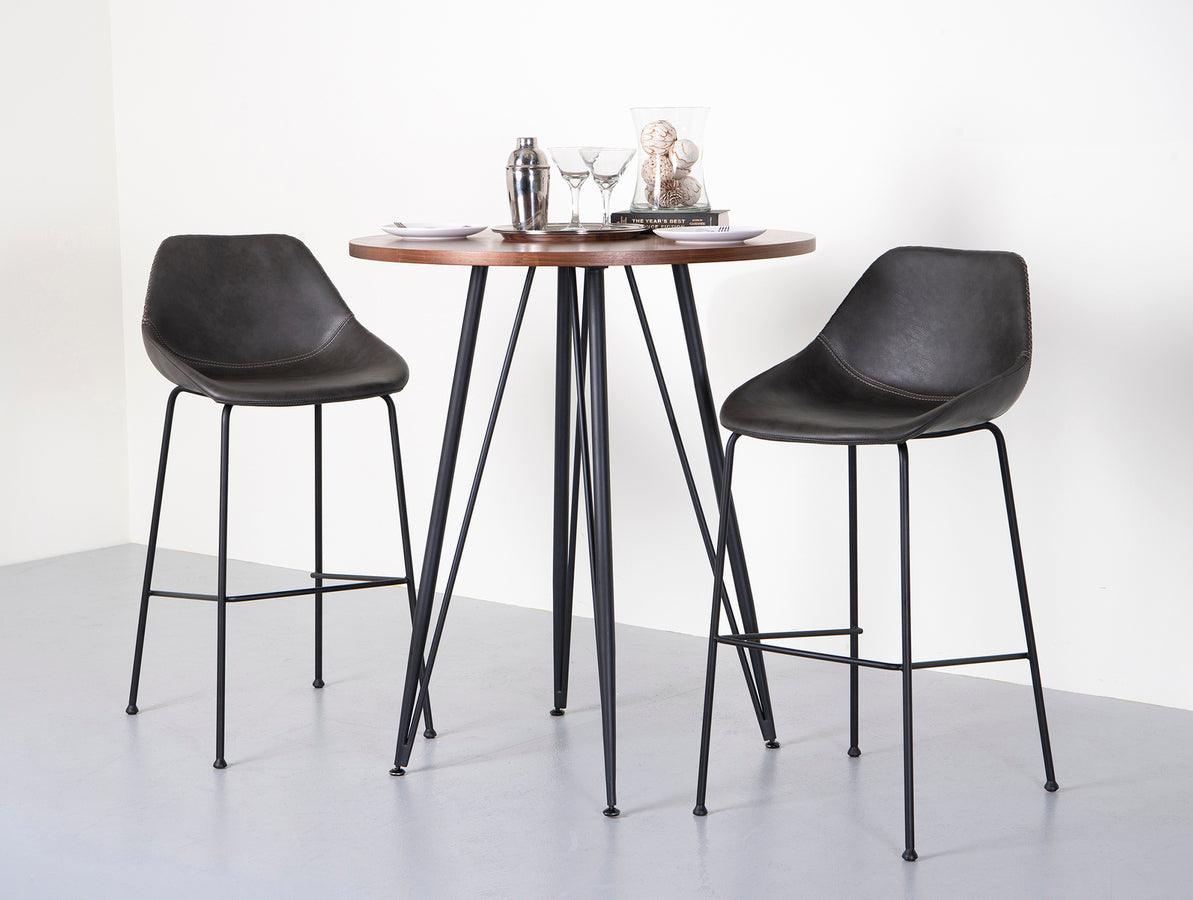 Euro Style Barstools - Corinna Bar Stool in Dark Gray - Set of 2