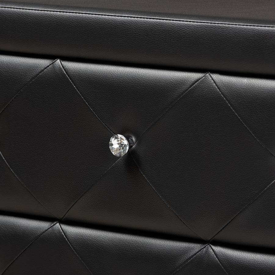 Wholesale Interiors Dressers - Luminescence Black Faux Leather Upholstered Dresser