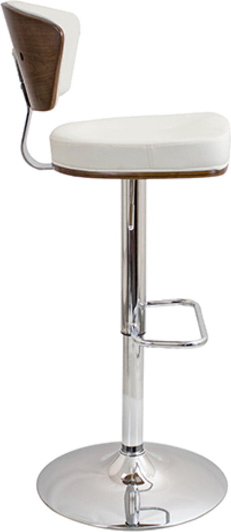 Lumisource Barstools - Ravinia Barstool Walnut & White