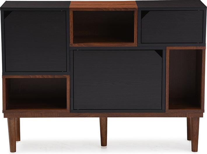 Wholesale Interiors Buffets & Cabinets - Anderson Mid-century Retro Modern Oak and Espresso Wood Sideboard Storage Cabinet