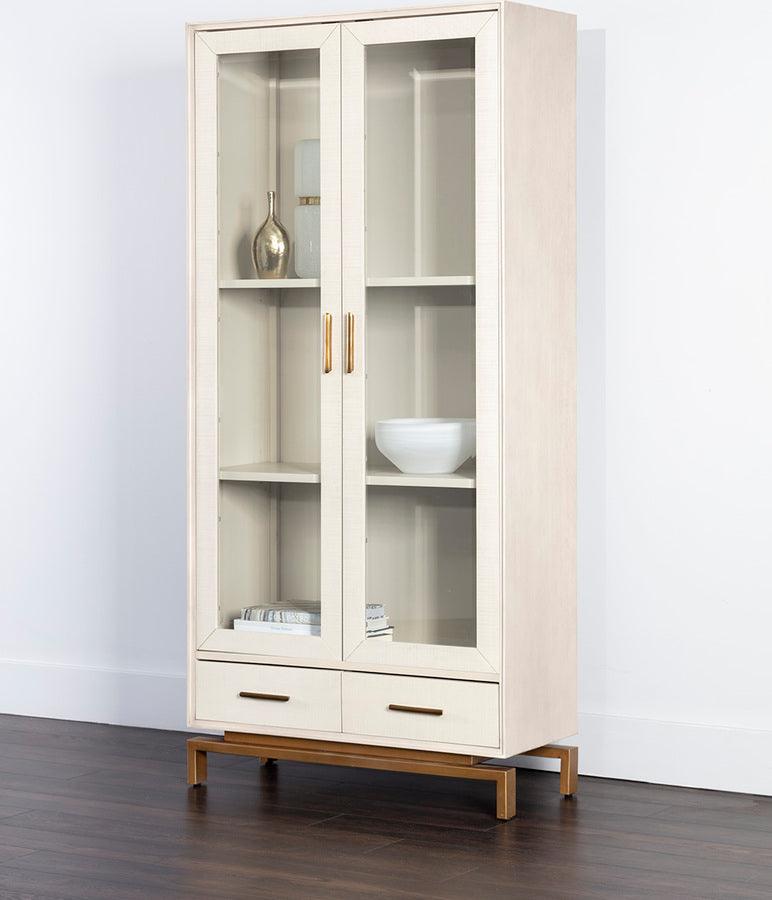 SUNPAN Shelves - Valencia Display Cabinet Taupe Wood