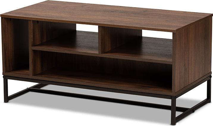Wholesale Interiors Coffee Tables - Flannery Coffee Table Walnut & black