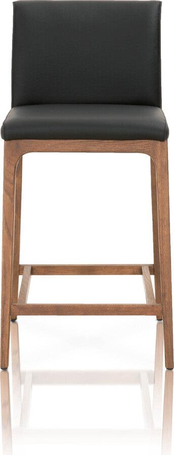 Essentials For Living Barstools - Alex Counter Stool Sable Top Grain Leather, Walnut