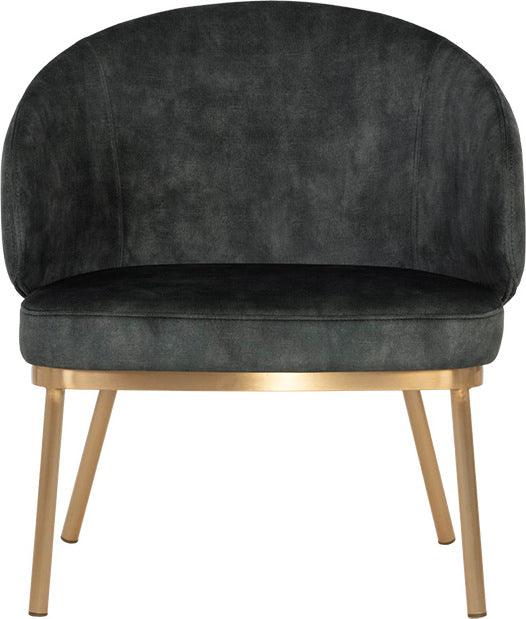 SUNPAN Accent Chairs - Echo Lounge Chair Gold Nono Dark Green