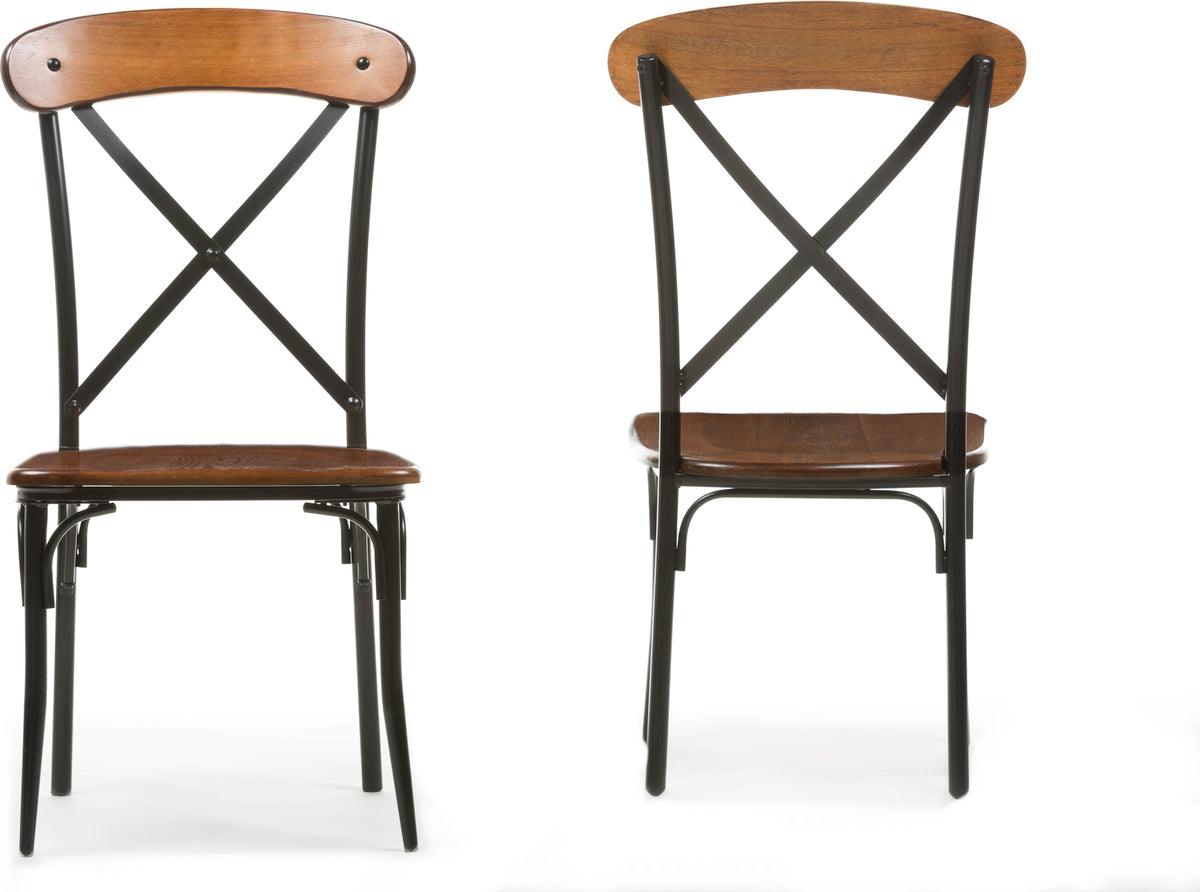 Wholesale Interiors Dining Chairs - Broxburn Light Brown Wood & Metal Dining Chair (Set of 2)