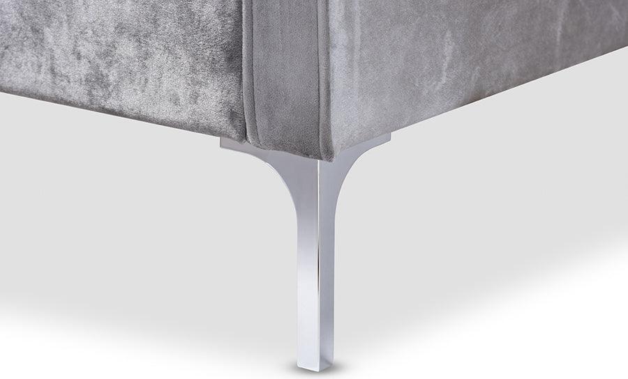 Wholesale Interiors Loveseats - Clara Velvet Loveseat Gray