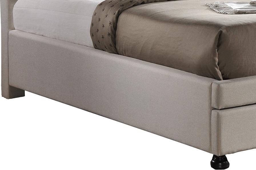 Wholesale Interiors Beds - Ainge King Bed with Storage Light Beige