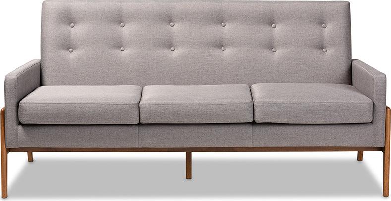 Wholesale Interiors Sofas & Couches - Perris Sofa Light Gray & Walnut
