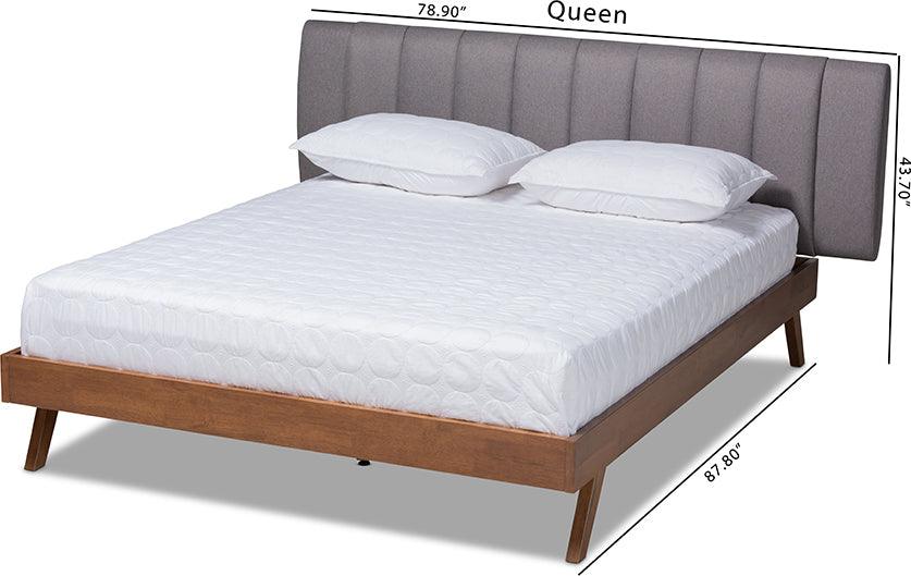 Wholesale Interiors Beds - Brita Queen Bed Gray