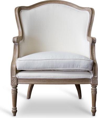 Wholesale Interiors Accent Chairs - Charlemagne Traditional French Accent Chair-Oak