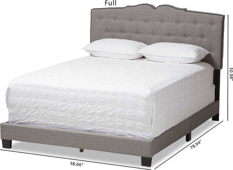 Wholesale Interiors Beds - Vivienne King Bed Light Gray