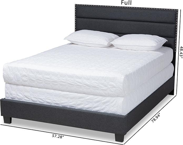 Wholesale Interiors Beds - Ansa King Bed Dark Gray & Black