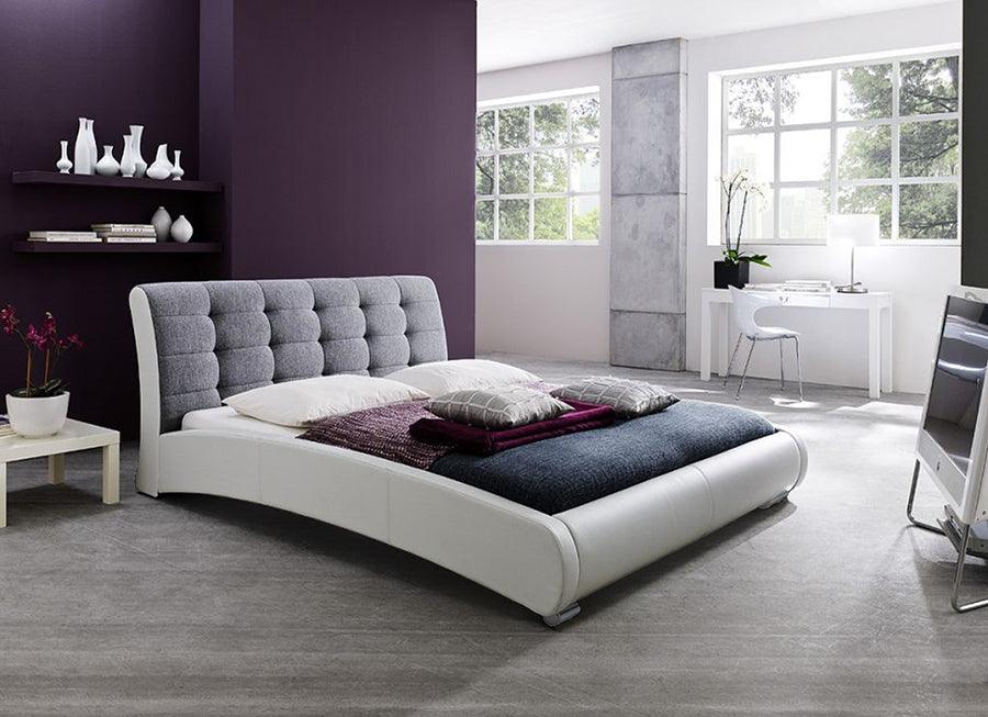 Wholesale Interiors Beds - Guerin Queen Bed White/Gray