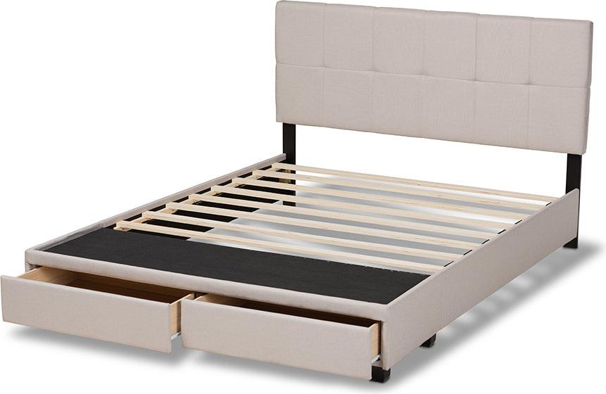 Wholesale Interiors Beds - Netti King Storage Bed Beige & Black