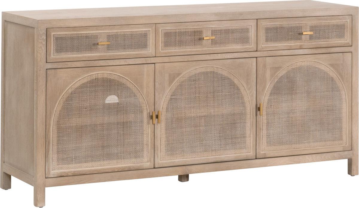 Essentials For Living Buffets & Cabinets - Cane Media Sideboard Smoke Gray Oak