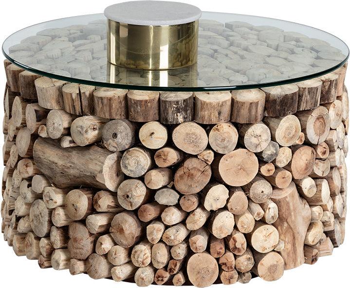 SUNPAN Side & End Tables - Bickford Side Table Brown Glass