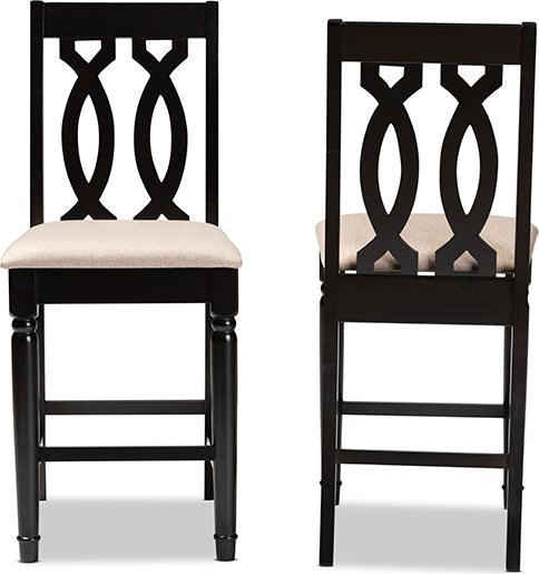 Wholesale Interiors Barstools - Darcie Bar Stool Sand & Espresso (Set of 4)