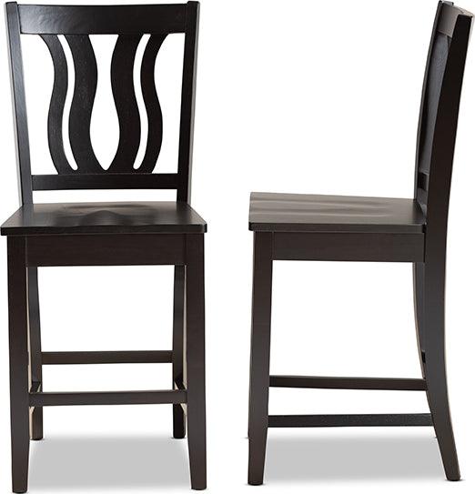 Wholesale Interiors Barstools - Fenton Bar Stool Dark Brown (Set of 2)
